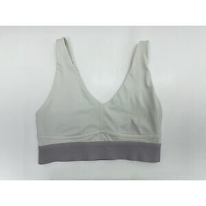 Fabletics Womens Sports Bra Size Unknown White Purple Adjustable Wireless